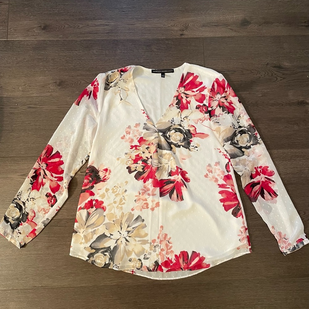 WHBM Floral Blouse
